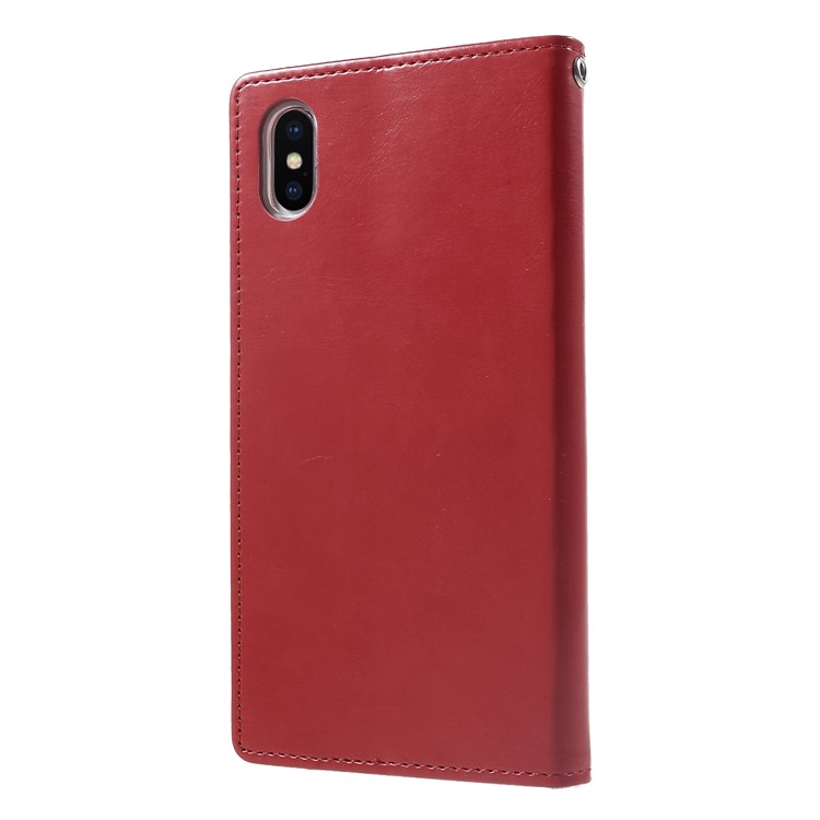 MERCURY GOOSPERY Blue Moon Leather Mobile Casing for iPhone 9 Plus 6.5 inch - Red-2