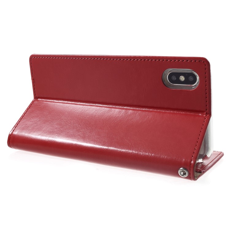 MERCURY GOOSPERY Blue Moon Leather Mobile Casing for iPhone 9 Plus 6.5 inch - Red-5