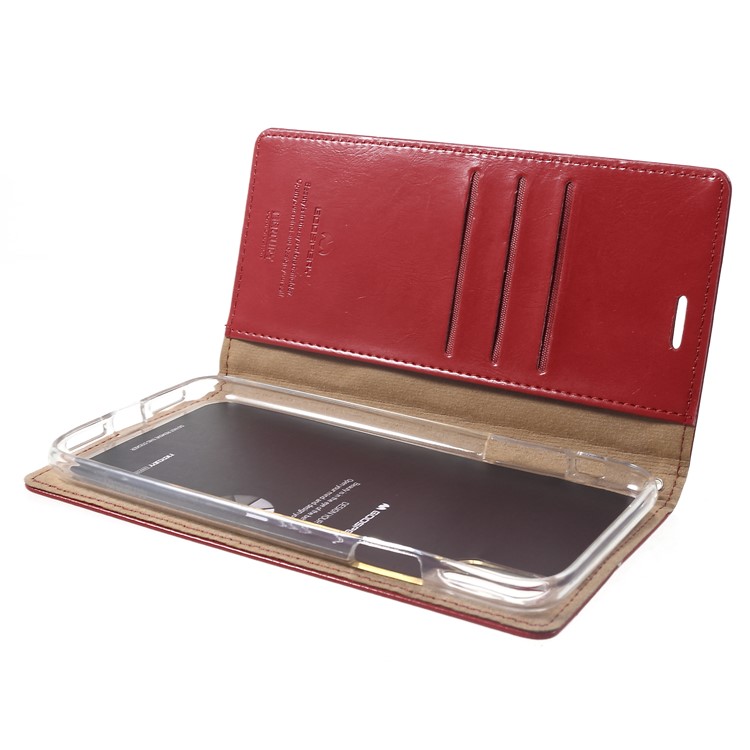 MERCURY GOOSPERY Blue Moon Leather Mobile Casing for iPhone 9 Plus 6.5 inch - Red-6