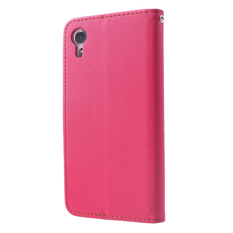 ROAR KOREA Simply Life Diary Leather Case for iPhone XR 6.1 inch Wallet Stand Phone Cover - Rose-2