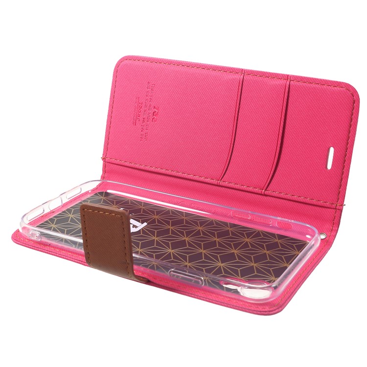 ROAR KOREA Simply Life Diary Leather Case for iPhone XR 6.1 inch Wallet Stand Phone Cover - Rose-6