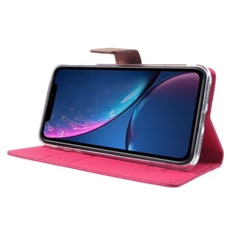 For iPhone XS Max 6.5 inch ROAR KOREA Simply Life Diary Leather Wallet Case - Rose-4
