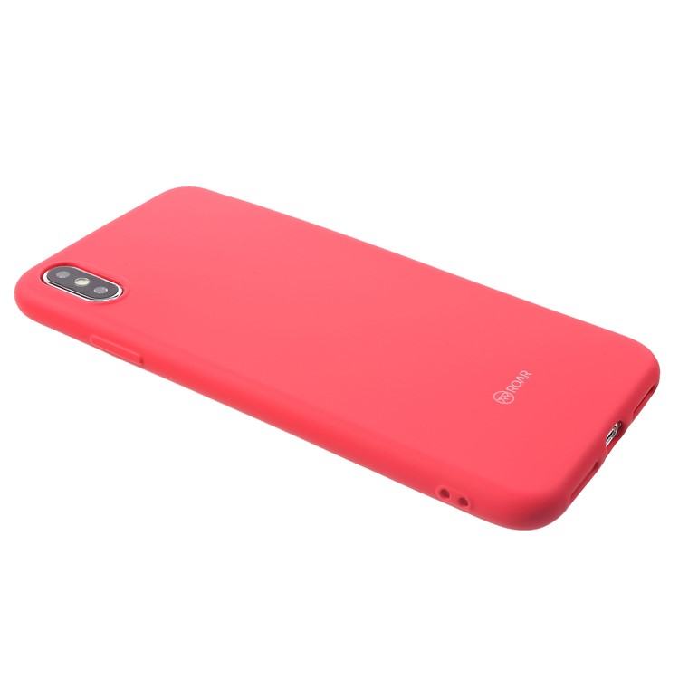For iPhone XS Max 6.5 inch ROAR KOREA All Day Matte TPU Back Case - Red-3