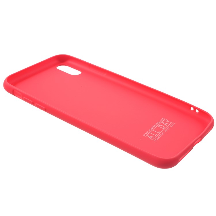 For iPhone XS Max 6.5 inch ROAR KOREA All Day Matte TPU Back Case - Red-4