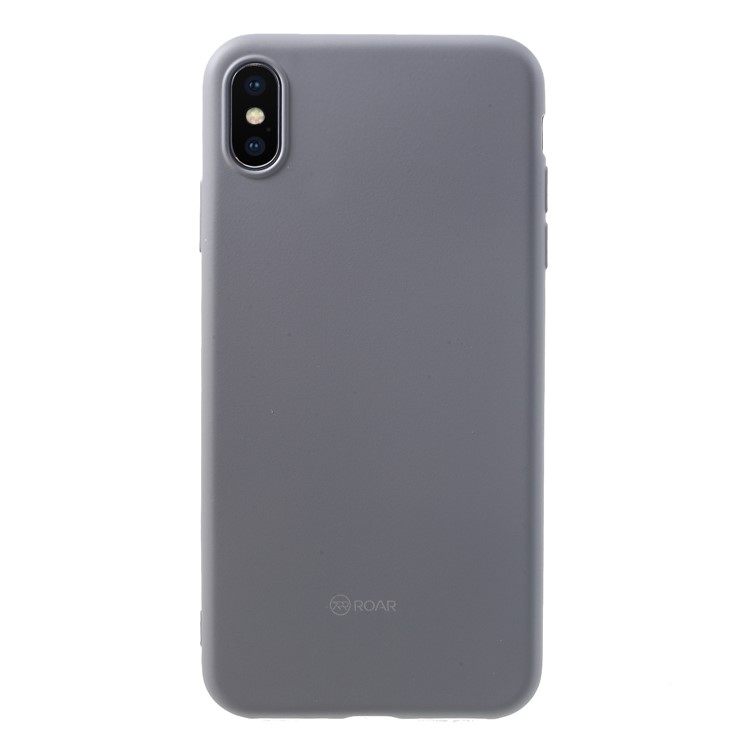 Para Iphone XS Max 6.5 Polegada ROAR KOREA Todos Os Dias Fosco TPU Shell Voltar - Cinzento-1