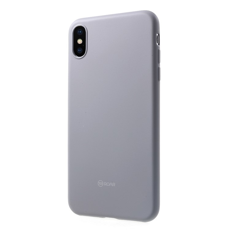 Para Iphone XS Max 6.5 Polegada ROAR KOREA Todos Os Dias Fosco TPU Shell Voltar - Cinzento-3