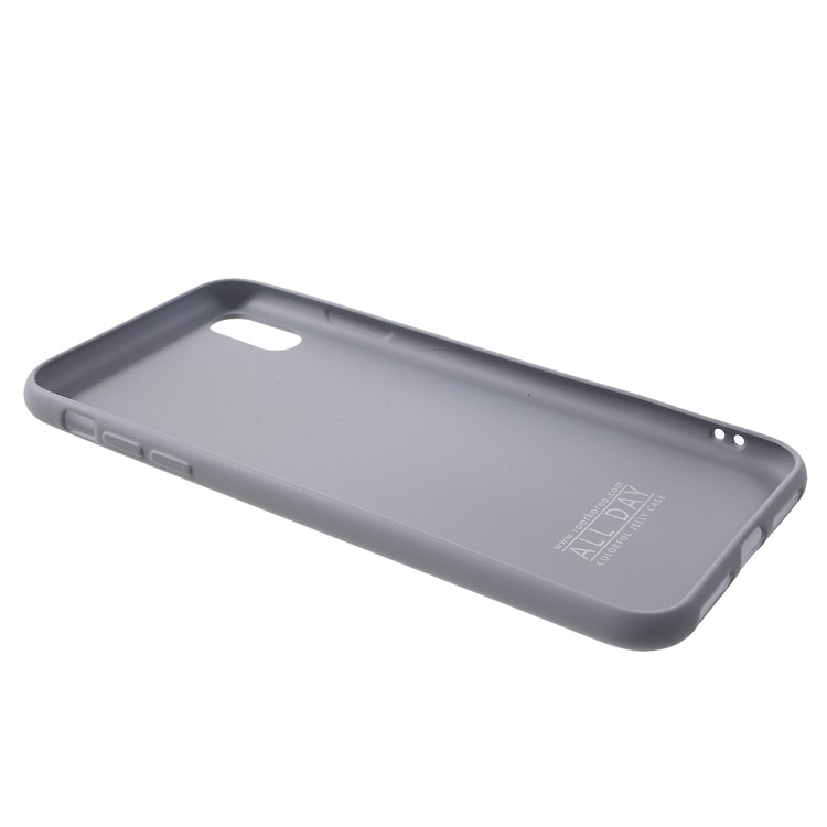 Para Iphone XS Max 6.5 Polegada ROAR KOREA Todos Os Dias Fosco TPU Shell Voltar - Cinzento-5