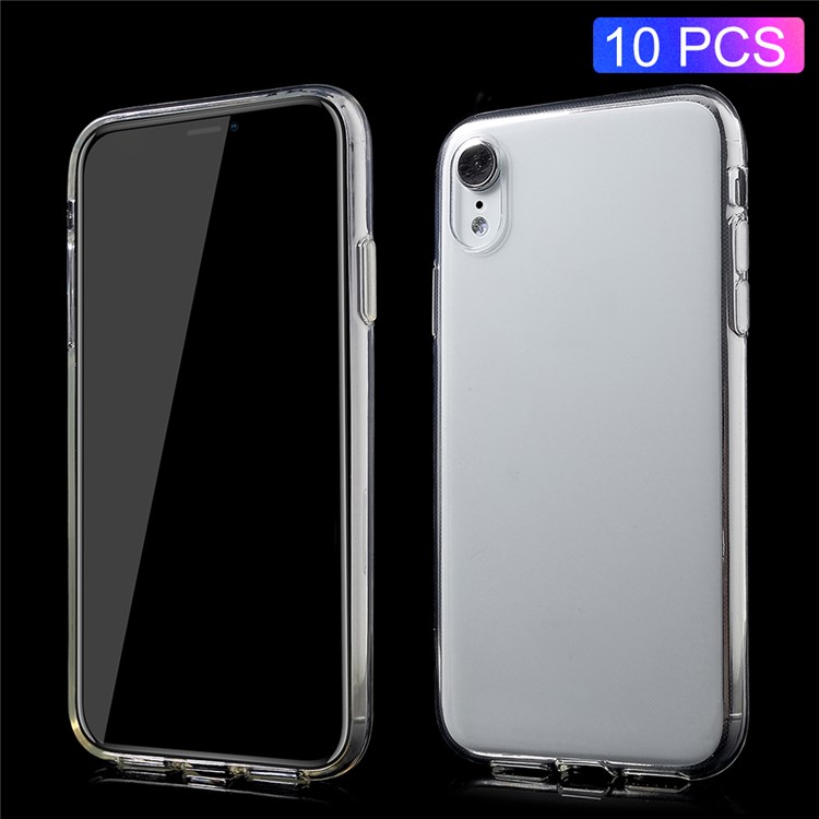 10Pcs/Set Clear Soft TPU Mobile Phone Cover with Non-slip Inner for iPhone 9 6.1 inch-1