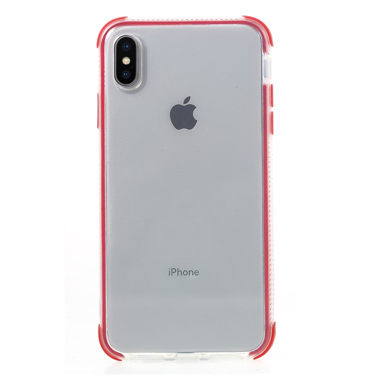 Bi-color Shock-proof TPU Mobile Phone Case for iPhone XS Max 6.5 inch - Red-2