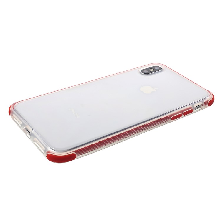 Bi-color Shock-proof TPU Mobile Phone Case for iPhone XS Max 6.5 inch - Red-3