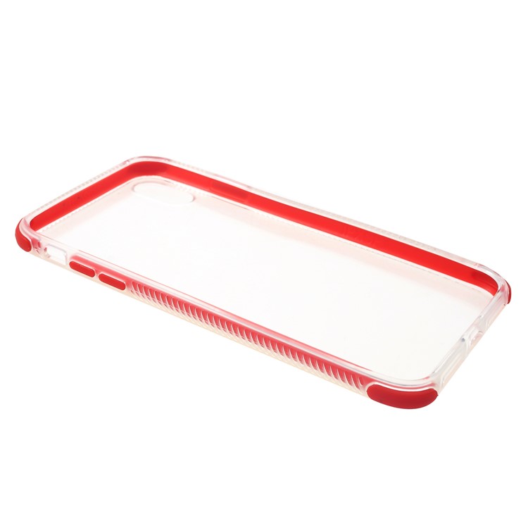 Bi-color Shock-proof TPU Mobile Phone Case for iPhone XS Max 6.5 inch - Red-4