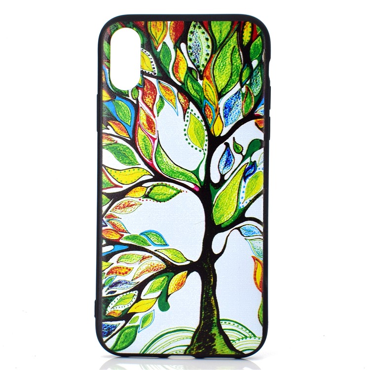 For iPhone 9 Plus 6.5 inch Pattern Printing Soft TPU Mobile Phone Case - Colorized Tree-2