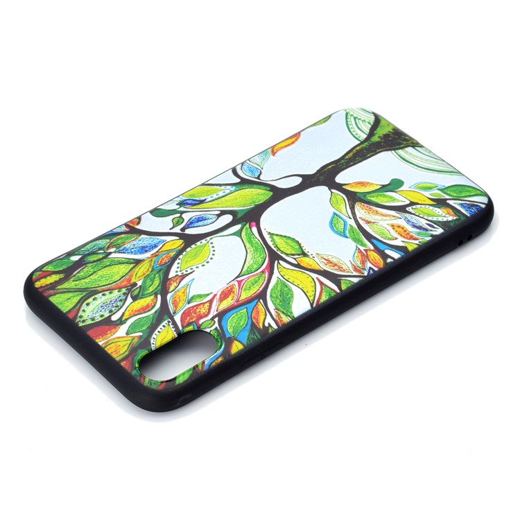 For iPhone 9 Plus 6.5 inch Pattern Printing Soft TPU Mobile Phone Case - Colorized Tree-4