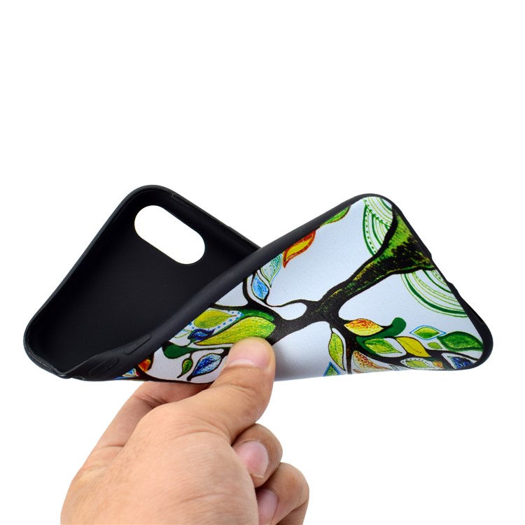 For iPhone 9 Plus 6.5 inch Pattern Printing Soft TPU Mobile Phone Case - Colorized Tree-5