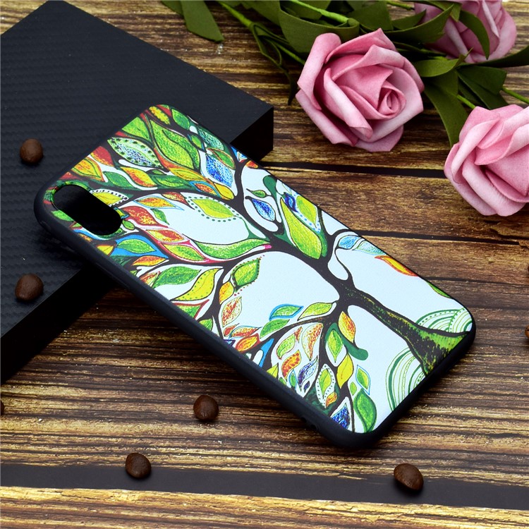 For iPhone 9 Plus 6.5 inch Pattern Printing Soft TPU Mobile Phone Case - Colorized Tree-6