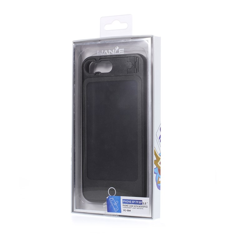 Phone Case with Wordpad TPU PC Hybrid Back Cover for iPhone 8 Plus / 7 Plus / 6s Plus / 6 Plus 5.5 inch - Black-12
