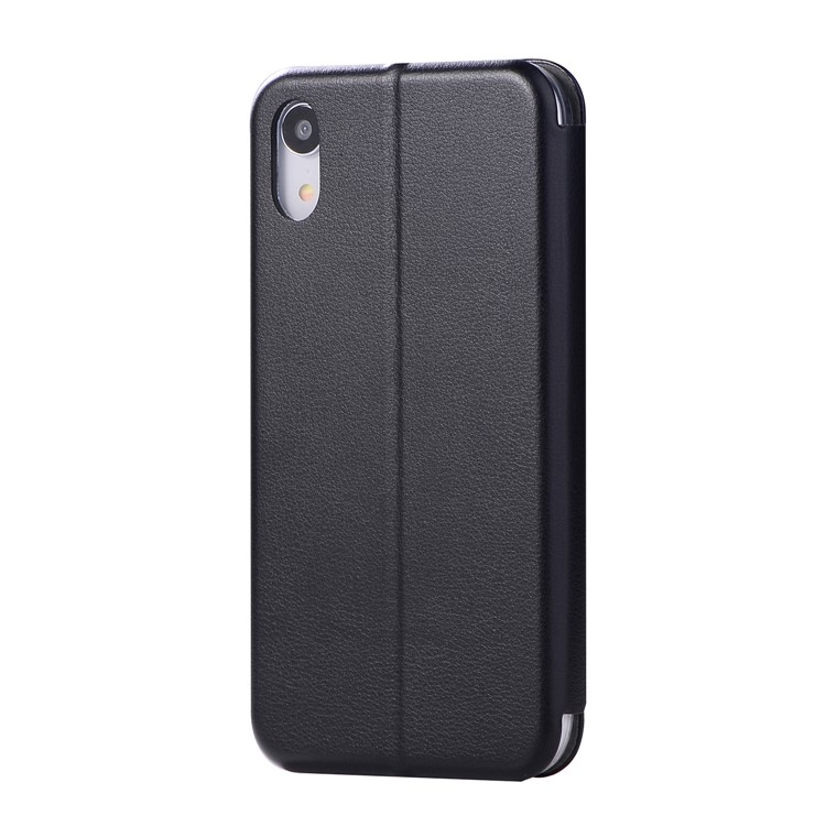 Shell Style Card Holder Stand Leather Case for iPhone 9 6.1 inch - Black-4
