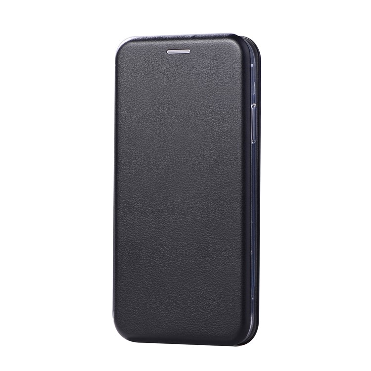 Shell Style Card Holder Stand Leather Case for iPhone 9 Plus 6.5 inch - Black-3
