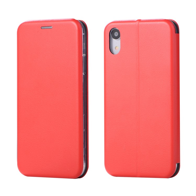 

Shell Style Card Holder Stand Leather Shell for iPhone XS Max 6.5 inch - Red, iPhone XS Max