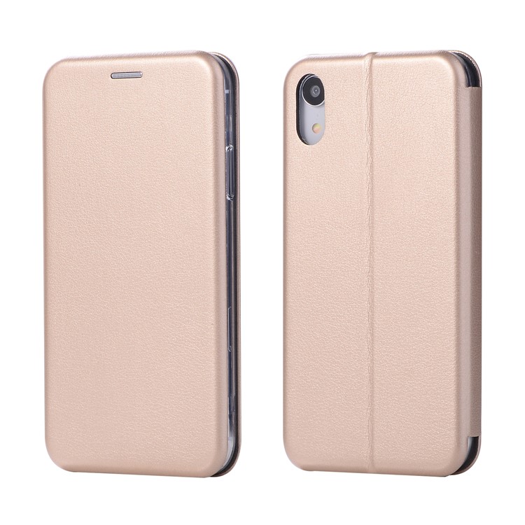 

Shell Style Card Holder Stand Leather Cell Phone Case for iPhone XS Max 6.5 inch - Gold, iPhone XS Max