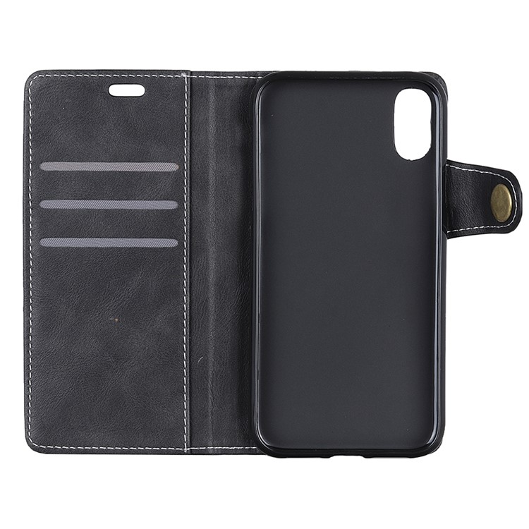 For iPhone 9 6.1 inch S-shape Textured Wallet Stand Leather Phone Case - Black-7
