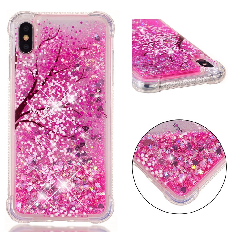 

For iPhone XS Max 6.5 inch Glitter Powder Quicksand Shockproof Soft TPU Case - Tree, iPhone XS Max