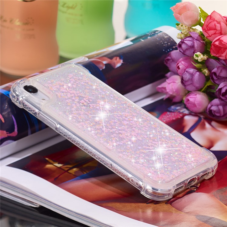 Glitter Powder Quicksand Shockproof TPU Mobile Case for iPhone 9 6.1 inch - Pink-4