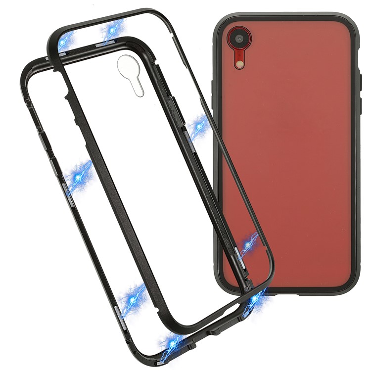 coque iphone xr en verre noir