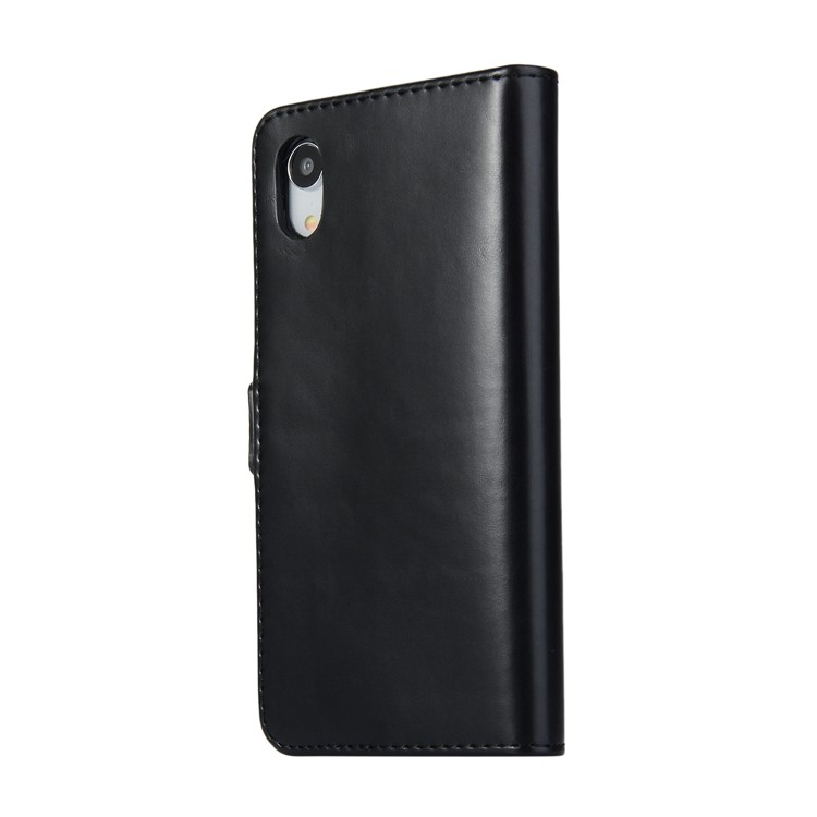 Crazy Horse Texture Leather Wallet Stand Cover for iPhone 9 6.1 inch - Black-3