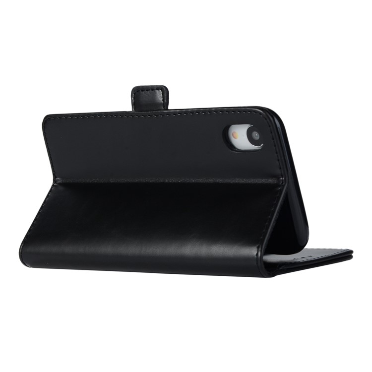 Crazy Horse Texture Leather Wallet Stand Cover for iPhone 9 6.1 inch - Black-6
