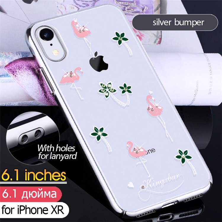 Kingxbar кристально чистый случай rhinestone для iphone xr