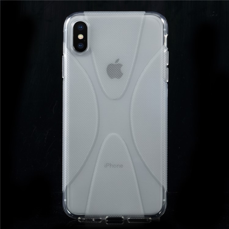 X Shape Anti-slip TPU Phone Case for iPhone XS Max 6.5 inch - Transparent-2