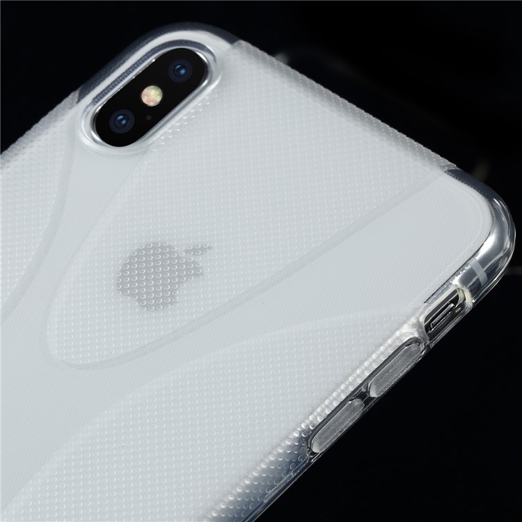 X Shape Anti-slip TPU Phone Case for iPhone XS Max 6.5 inch - Transparent-3