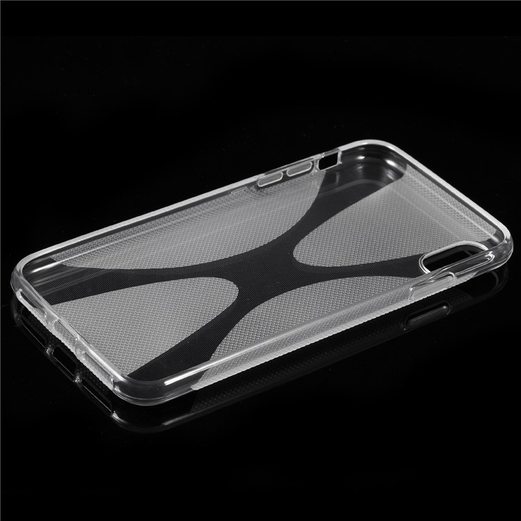 X Shape Anti-slip TPU Phone Case for iPhone XS Max 6.5 inch - Transparent-5
