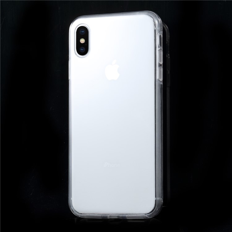 For iPhone XS Max 6.5 inch Two Pieces Front TPU + PC Back Hybrid Case Full Body Protection Case-5