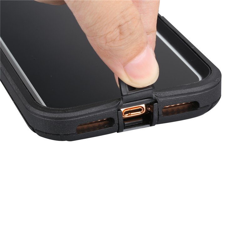 Shockproof Drop-proof Dust-proof PC + TPU Hybrid Case for iPhone XS Max 6.5 inch - Black-3