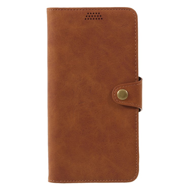 

Leather Stand Cover with Card Slots for iPhone Xs Max 6.5 inch - Brown, iPhone XS Max