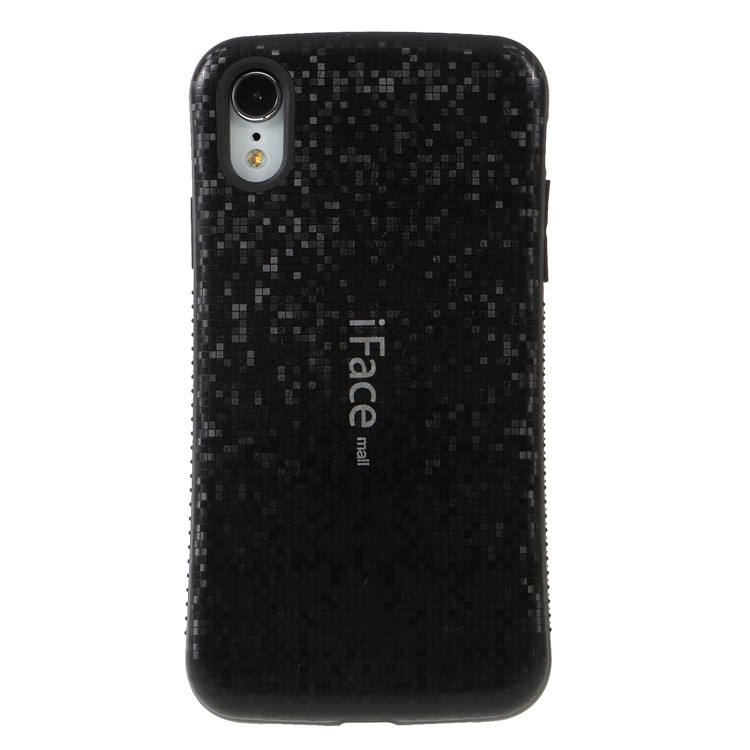 IFACE MALL Mosaic PC + TPU Hybrid Case for iPhone XR 6.1 inch - Black-2