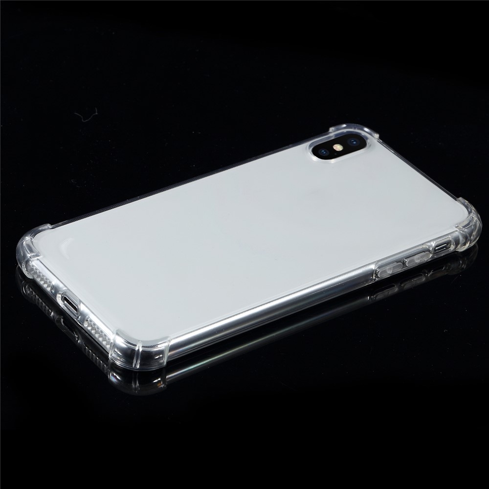 Four Corners Cushioning Drop-resistant Clear TPU Case for iPhone XS Max 6.5 inch - Transparent-1