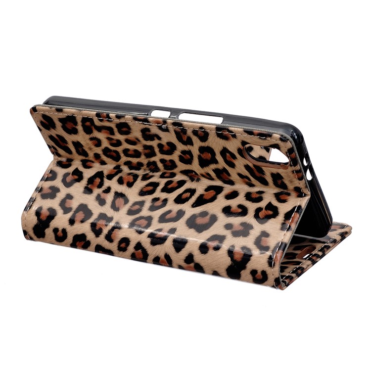 Leopard Pattern Wallet Leather Stand Case for iPhone Xs 5.8 inch-4