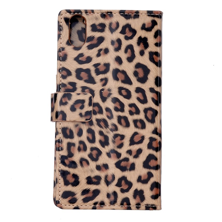 Leopard Pattern Wallet Leather Stand Case for iPhone Xs 5.8 inch-5