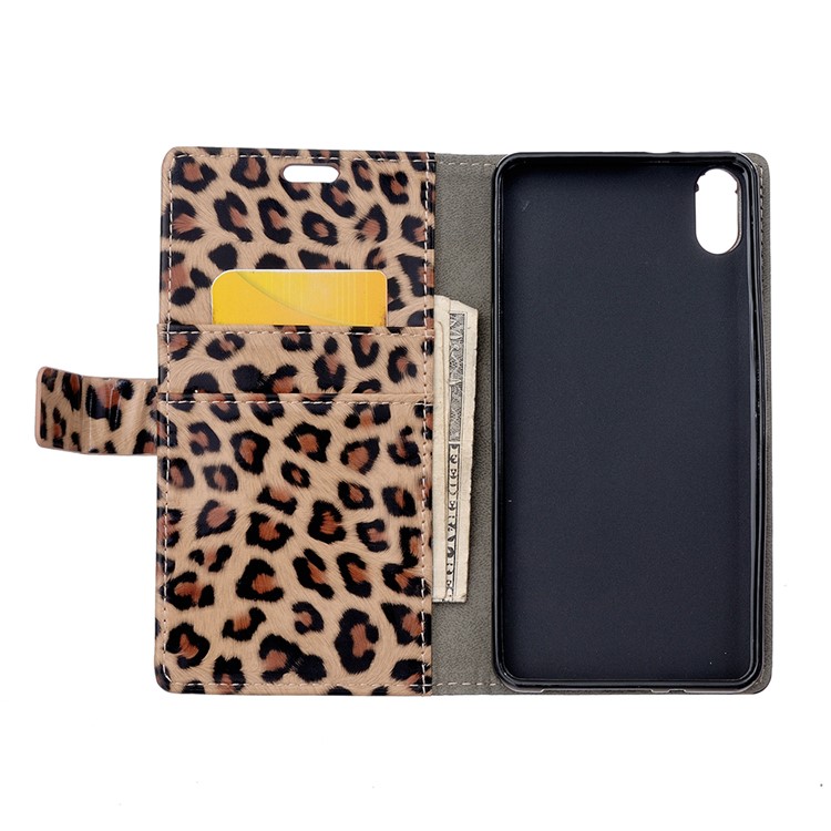 Leopard Pattern Wallet Leather Stand Case for iPhone Xs 5.8 inch-6