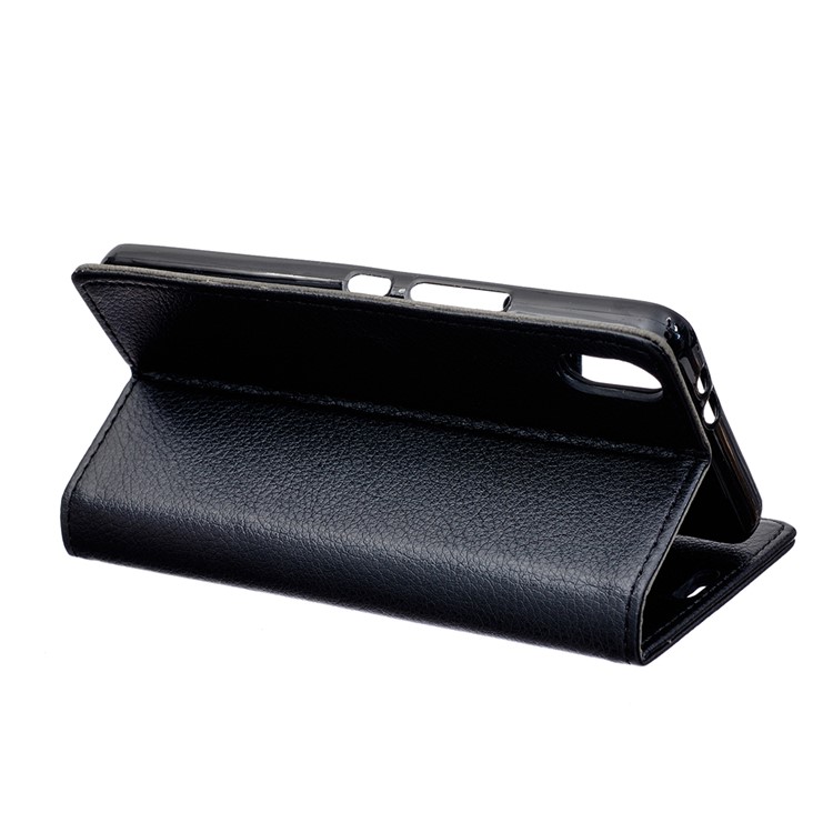 Litchi Texture Wallet Leather Stand Mobile Case for iPhone Xs 5.8 inch - Black-4