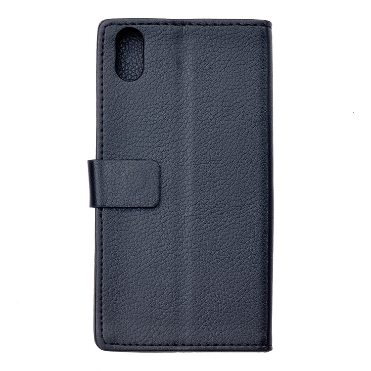 Litchi Texture Wallet Leather Stand Mobile Case for iPhone Xs 5.8 inch - Black-5