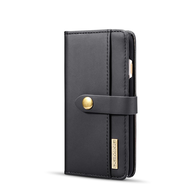 DG.MING Detachable 2-in-1 Split Leather Wallet Shell + PC Back Case for iPhone 6s 6 - Black-5