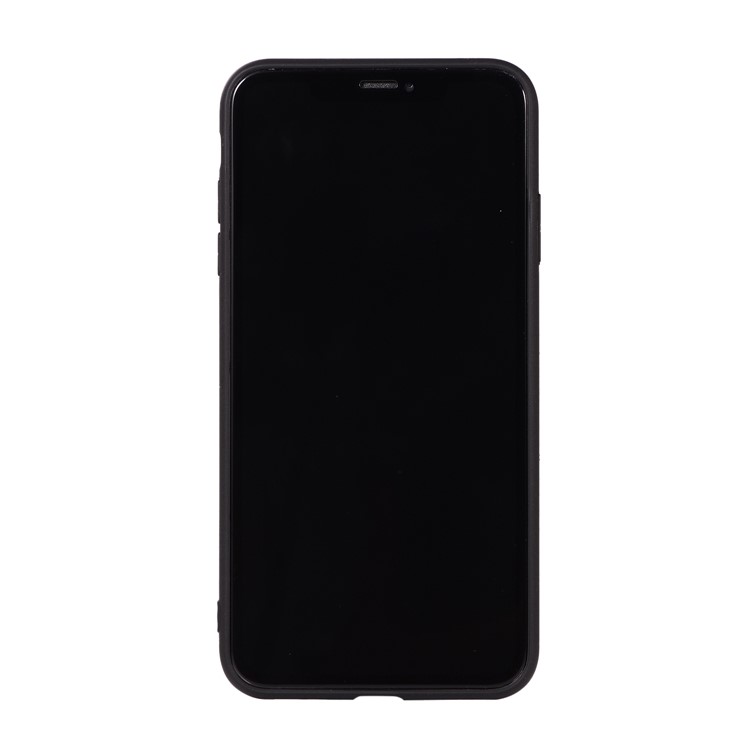 Litchi Skin Soft TPU Protection Case for iPhone XS Max 6.5 inch - Black-3