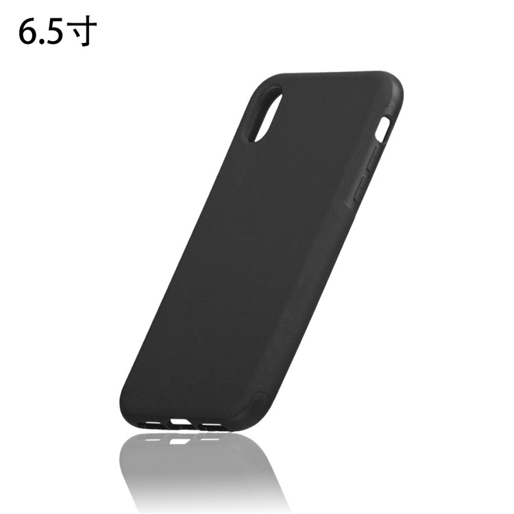 PU Leather Coated TPU Anti-drop Mobile Phone Case for iPhone XS Max 6.5 inch - Black-4