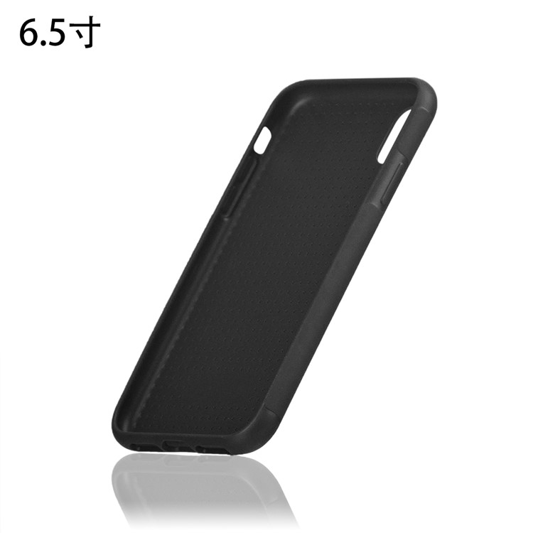 PU Leather Coated TPU Anti-drop Mobile Phone Case for iPhone XS Max 6.5 inch - Black-5