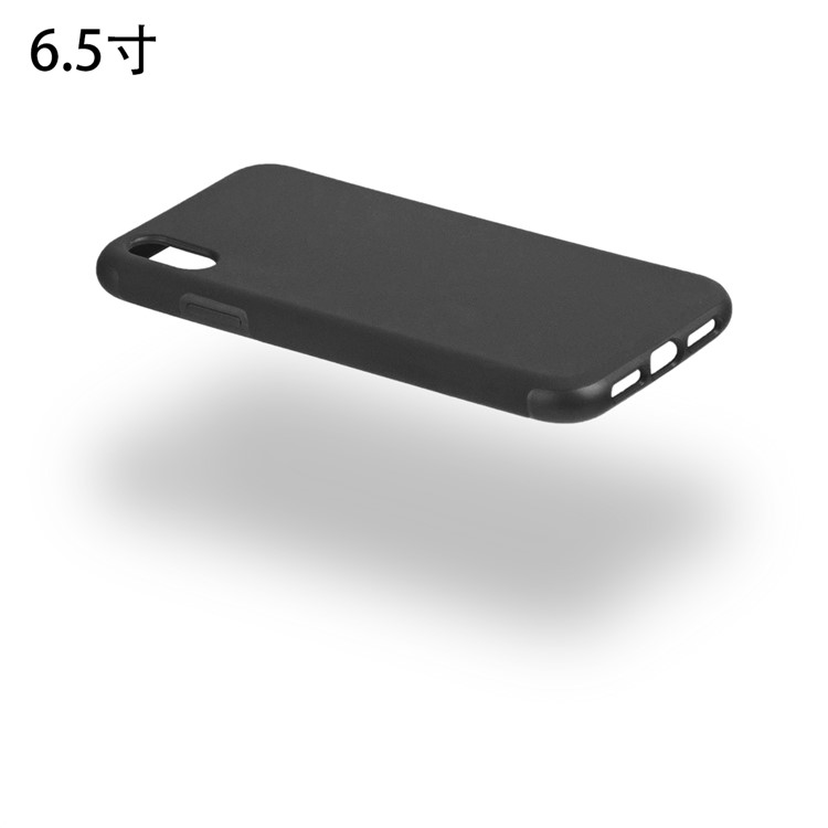 PU Leather Coated TPU Anti-drop Mobile Phone Case for iPhone XS Max 6.5 inch - Black-6