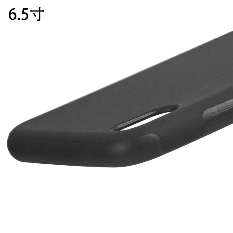 PU Leather Coated TPU Anti-drop Mobile Phone Case for iPhone XS Max 6.5 inch - Black-9